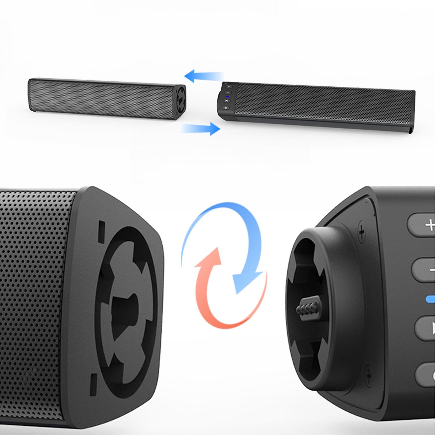 Creative Detachable Bluetooth Speaker for TV and Audio