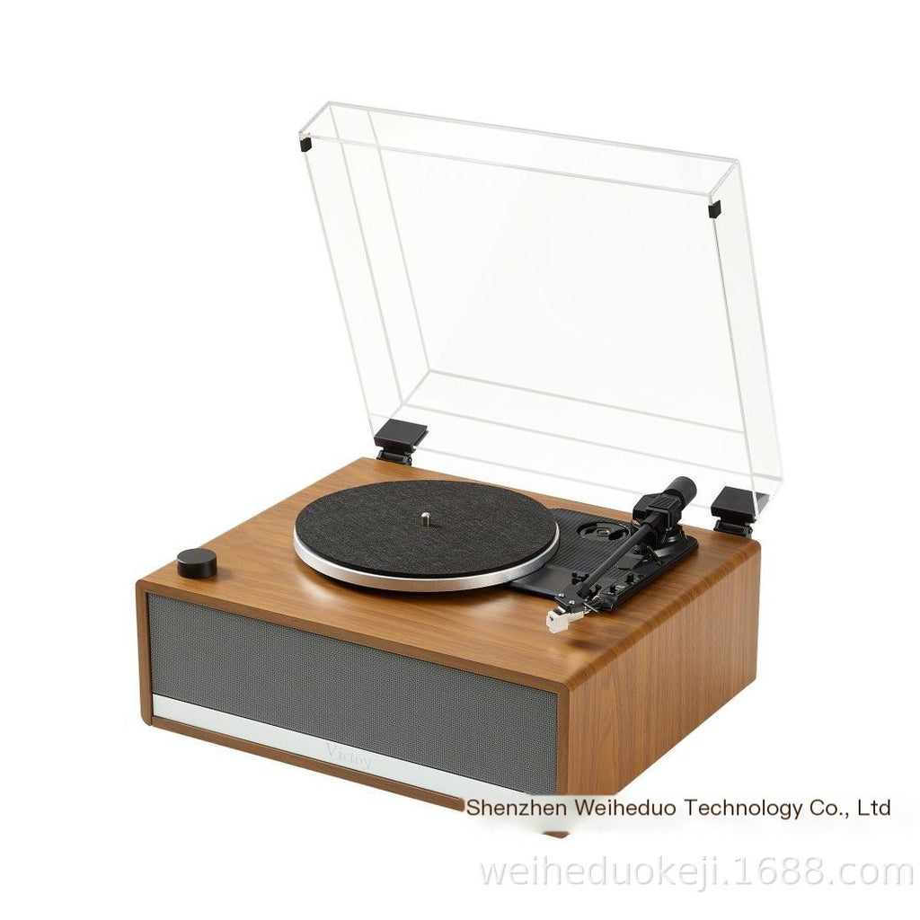 Retro Vinyl Record Player with Bluetooth and USB插卡