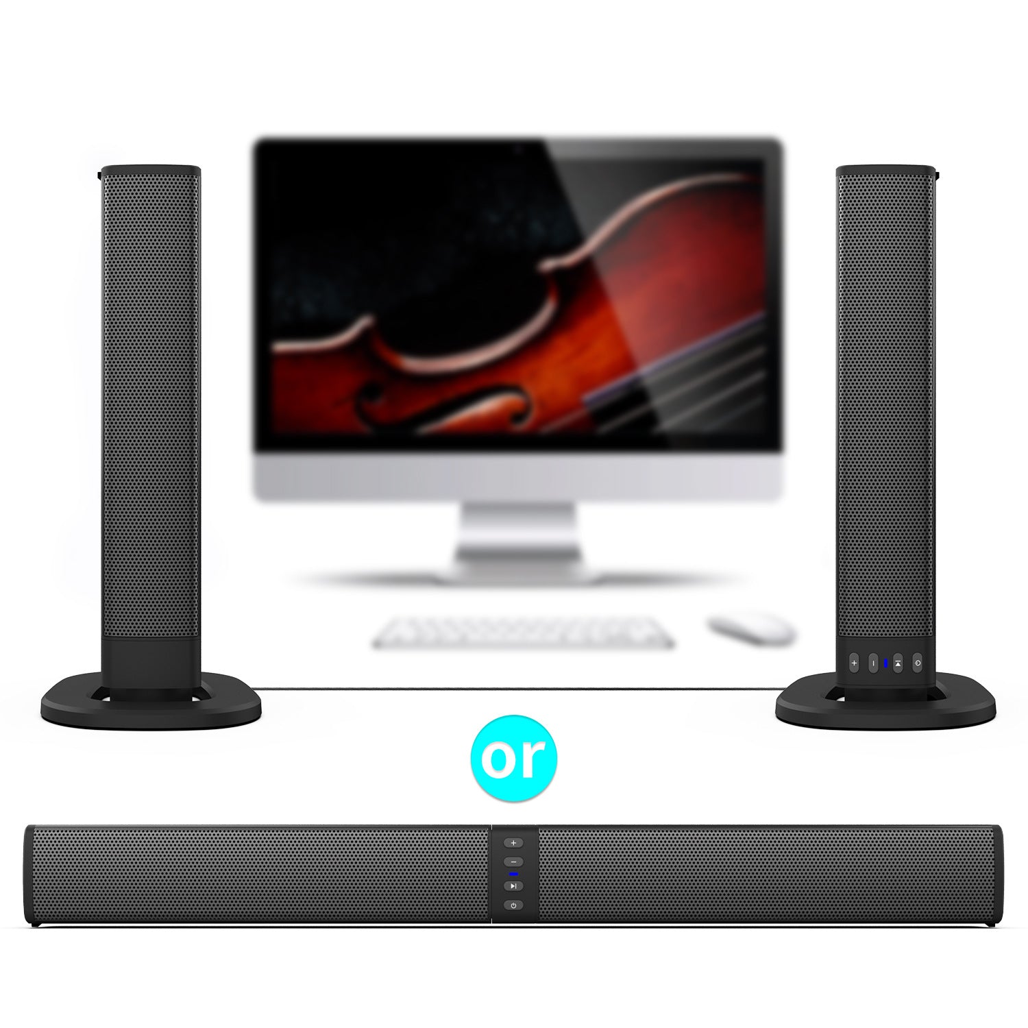 Creative Detachable Bluetooth Speaker for TV and Audio